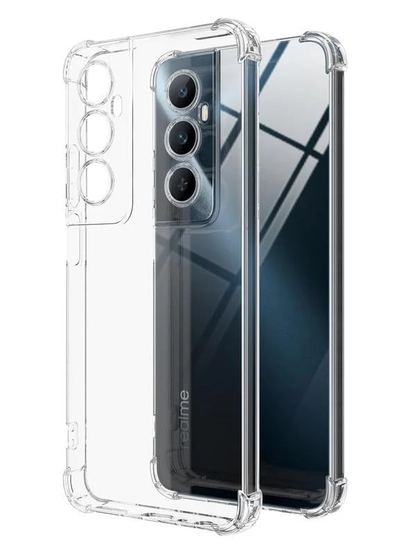 Ультратонкий силіконовий чохол GETMAN з критими бортами та камерою для Realme C65 4G – Безбарвний (прозорий). Фото 1 з 4