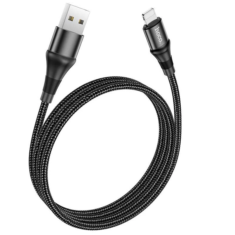 Дата кабель Hoco X50 "Excellent" USB to Lightning (1m) – Чорний. Фото 2 з 6