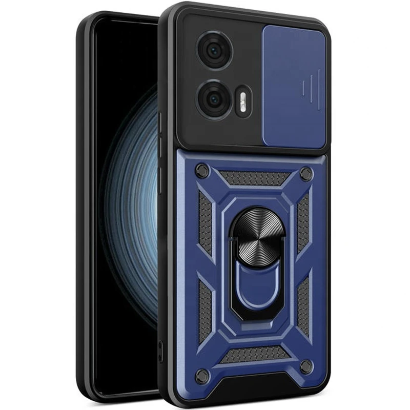 Ударопрочный чехол Ummi Camshield Serge Ring (in box) для Motorola Moto G24 – Синий / Navy. Фото 1 из 1