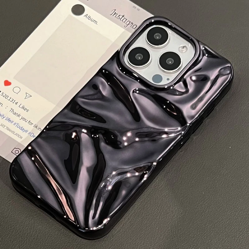 Гламурний силіконовий чохол на Apple iPhone 16 – Black. Фото 4 з 7