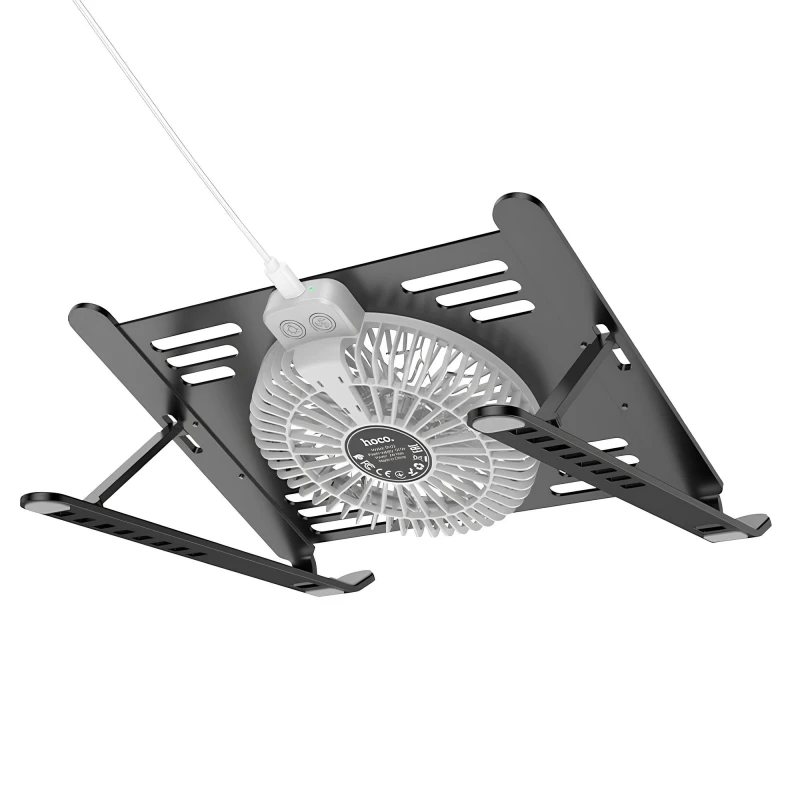 Підставка для ноутбуку/планшета Hoco DH22 Active Cooling – Black. Фото 2 з 5