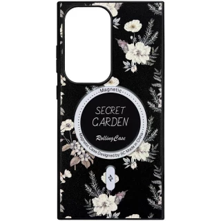 TPU+PC чехол Secret Garden with MagFit для Samsung Galaxy S23 FE — Black