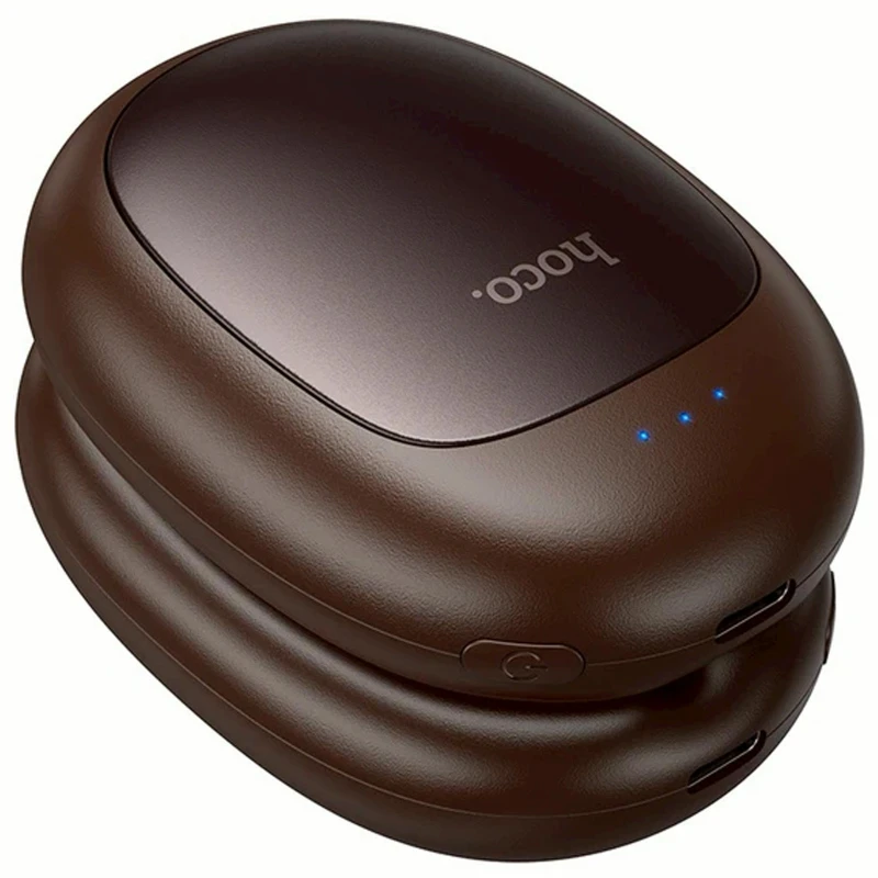 Портативный обогреватель для рук Hoco J167 Coffee bean magnetic split 2500 mAh – Brown. Фото 2 из 4