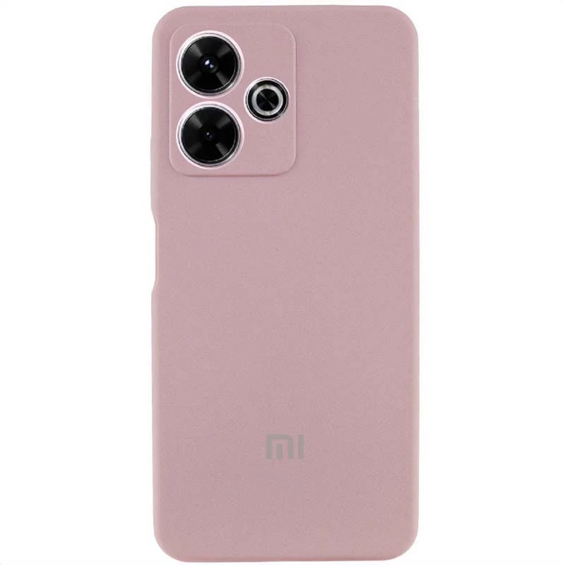 Чехол Silicone Case Lakshmi Premium L с закрытой камерой для Xiaomi Poco M6 4G – Розовый / Pink Sand. Фото 1 из 3