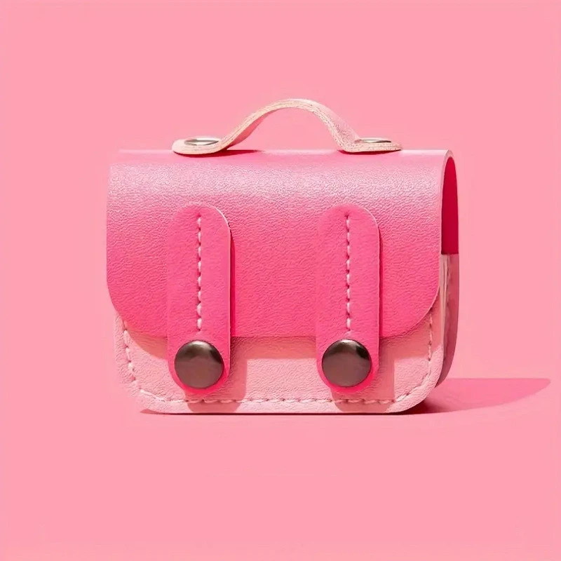 Кожаный футляр Briefcase для наушников AirPods 3 – Pink. Фото 4 из 5