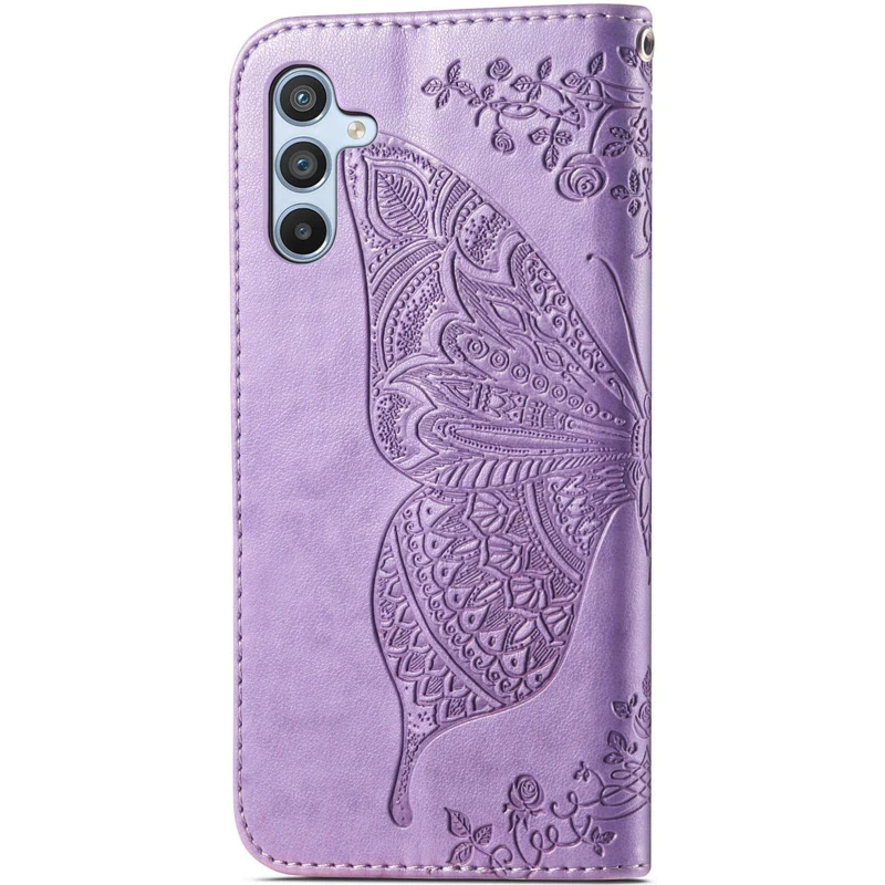 Кожаный чехол-книжка Butterfly Pattern для Samsung Galaxy A37 5G – Lavender. Фото 2 из 4