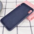 Чохол Silicone Case з закритим низом на Apple iPhone XS (5.8") – Темно-синій / Midnight blue. Фото 3 з 3