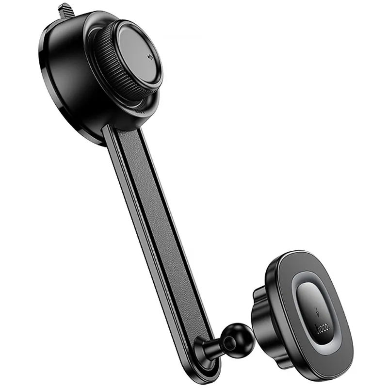 Автотримач з БЗП Hoco HW31 Crown Magnetic Wireless Charging 15W – Black / Metal gray. Фото 5 з 6