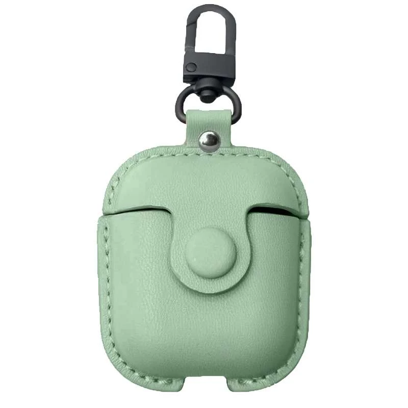 

Кожаный футляр Leather bag для наушников AirPods (Зеленый), Зелений