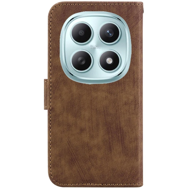 Кожаный чехол-книжка Cute Tiger для Xiaomi Redmi 15 (EU) – Brown. Фото 2 из 4