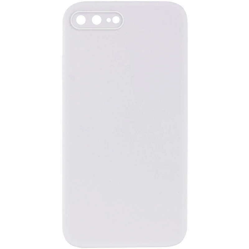 Чохол Silicone Case Square L з захистом камери на Apple iPhone 7 plus / 8 plus – Білий / White. Фото 1 з 3