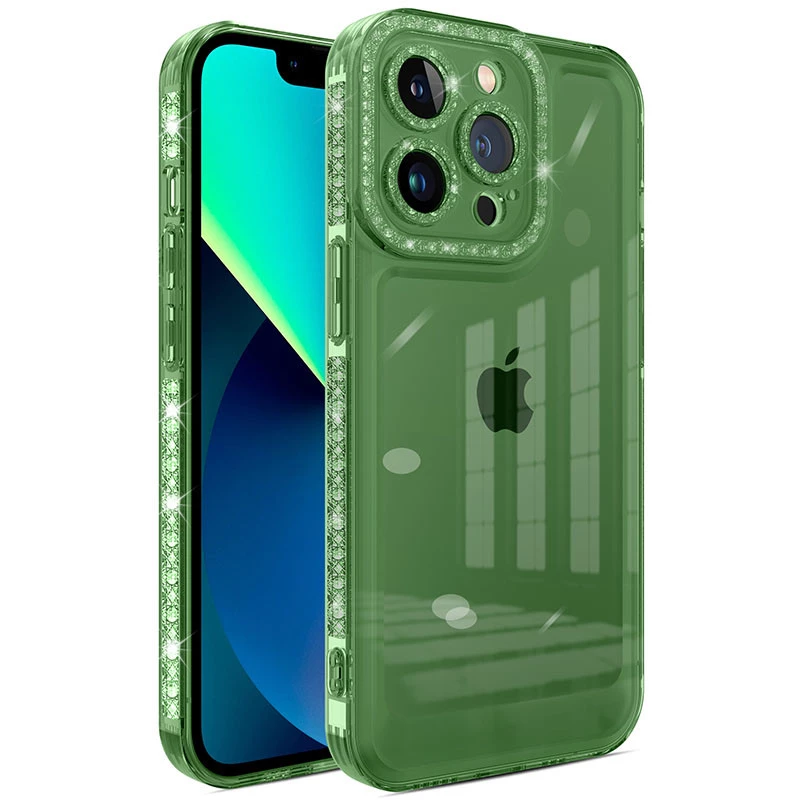 

Силіконовий чохол з візерунком на Apple iPhone 13 Pro (6.1") (Зелений)
