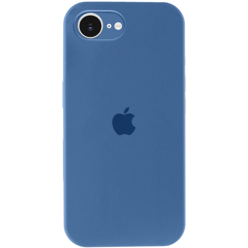 Чохол Silicone Case з закритим низом на Apple iPhone 16e (6.1") – Синій / Blue Jay. Фото 1 з 2