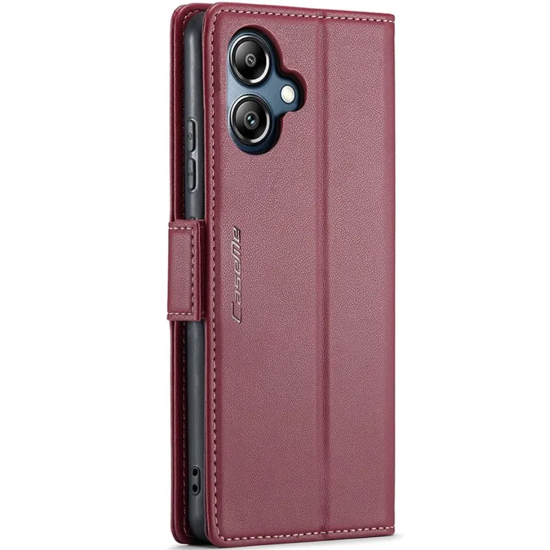 Шкіряний чохол-книжка CaseMe Nappa leather для Xiaomi Redmi Note 12S – Red. Фото 3 з 6