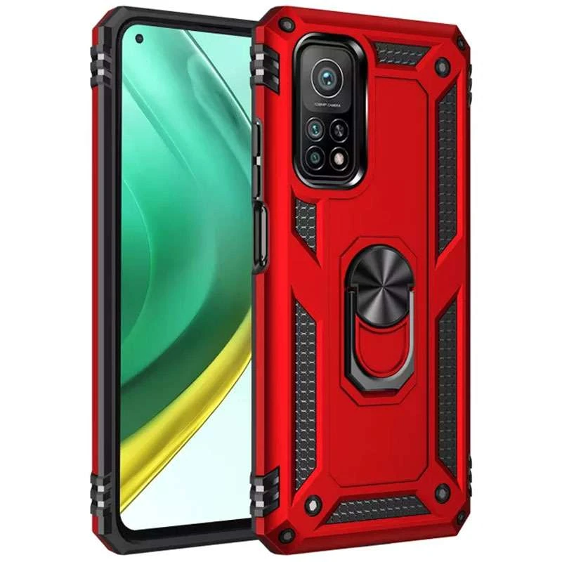 

Протиударний чохол Serge Ring з кільцем на Xiaomi Mi 10T (Червоний)