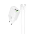 СЗУ Hoco N63 Gentle PD30W+QC3.0 (1USB-A/1C) + кабель Type-C to Type-C – White. Фото 1 из 6