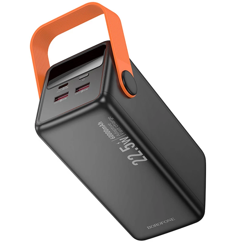 Портативное ЗУ Power Bank BOROFONE BJ66B Magnifico 22.5W+PD20W 60000 mAh – Black. Фото 7 из 8