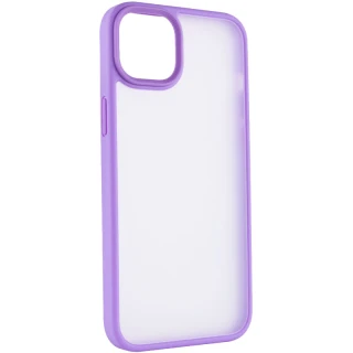 TPU+PC с металлическими кнопками для Apple iPhone 14 (6.1") — Сиреневый / Light Purple