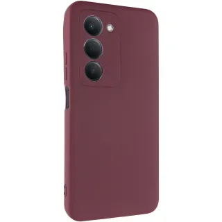 Кольоровий силіконовий чохол GETMAN із закритою камерою для Xiaomi Poco C85 (Global) — Бордовий / Marsala