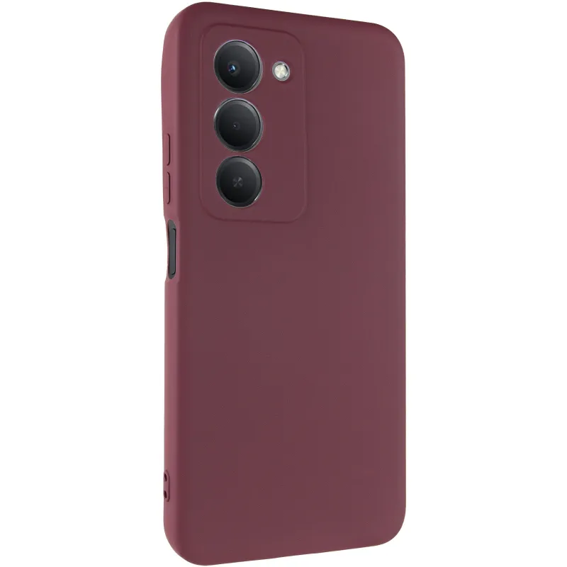 Кольоровий силіконовий чохол GETMAN із закритою камерою для Xiaomi Redmi 15C (Global) – Бордовий / Marsala. Фото 1 з 1