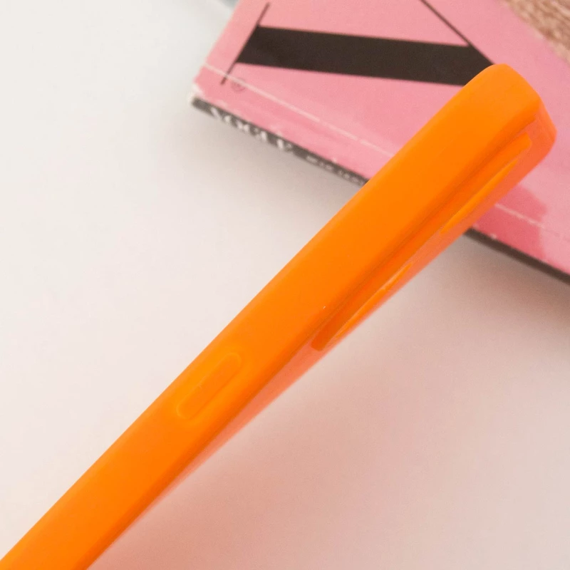 Цветной силиконовый чехол с защитой камеры для Oppo Reno 8T 4G – Оранжевый / Orange. Фото 7 из 10