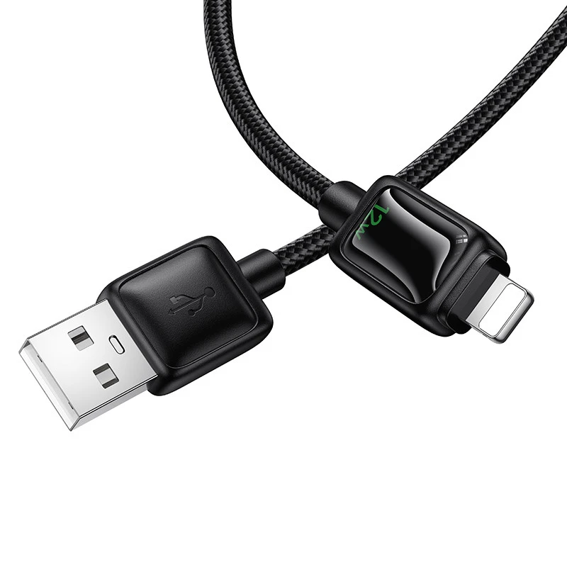 Дата кабель Hoco U146 Mundo USB to Lightning 12W (1.2m) – Black. Фото 7 из 7