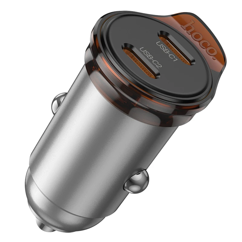 АЗУ Hoco NZ16B Rigorous PD45W (2USB-C) – Metal grey. Фото 4 из 7