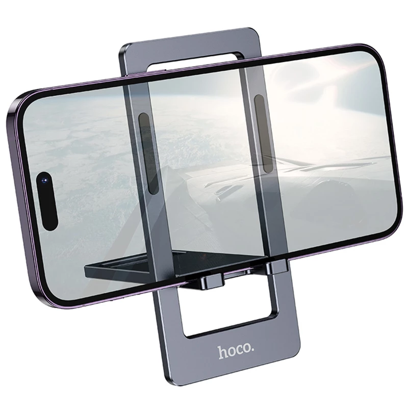 Підставка для телефону Hoco HD11 Volar metal folding – Metal grey. Фото 3 з 7