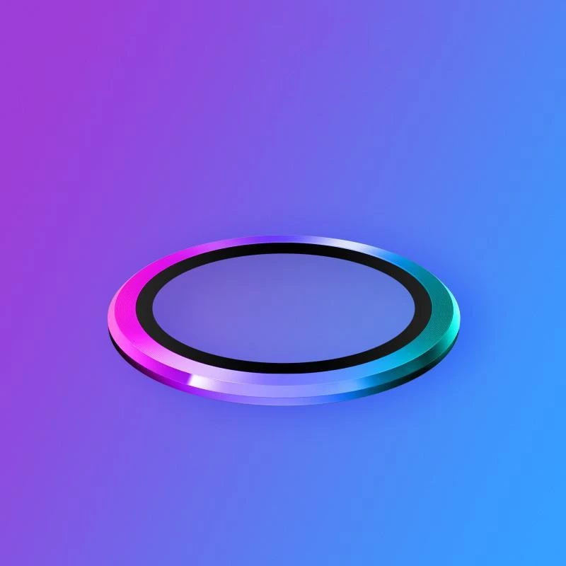 Металеве захисне скло на камеру на Apple iPhone 15 Plus (6.7") – Бузковий / Rainbow. Фото 9 з 9