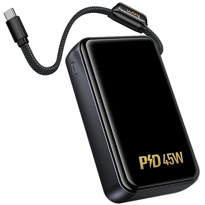 Портативное ЗУ Power Bank Hoco Q54 Shine PD45W with cable 20000 mAh – Metal gray. Фото 4 из 6