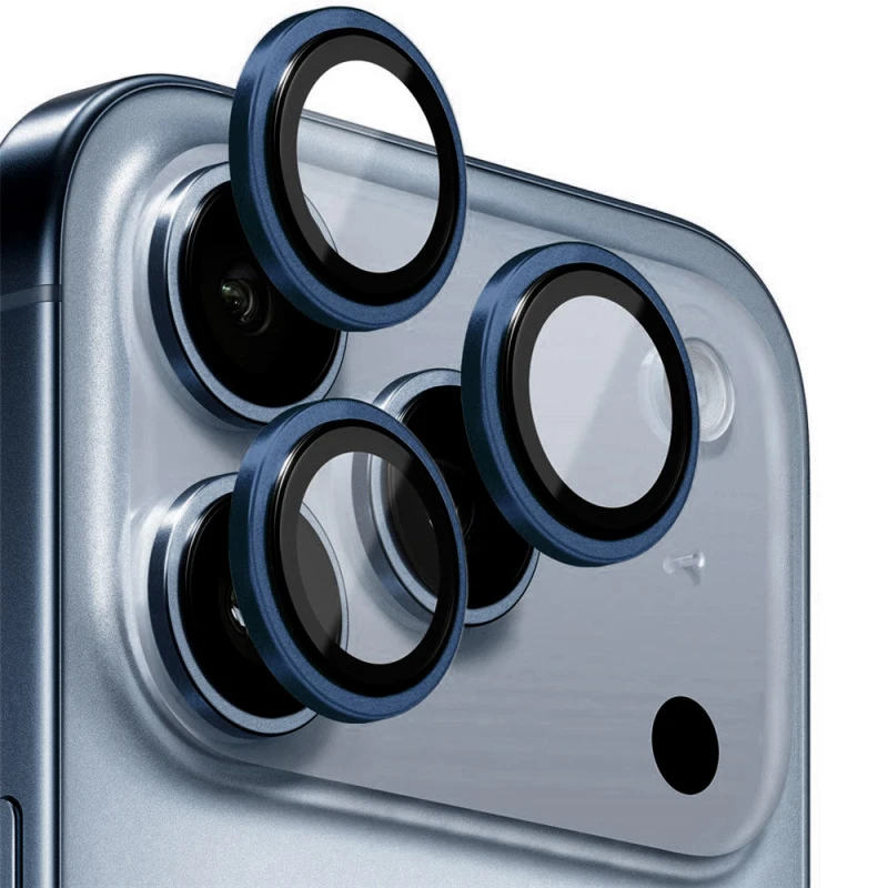 Защитное стекло BlueO Metal на Apple iPhone 17 Pro (6.3") – Темно-синий / Dark Blue. Фото 1 Защитное стекло BlueO Metal на Apple iPhone 17 Pro (6.3") – Темно-синий / Dark Blue. Фото 1 из 3