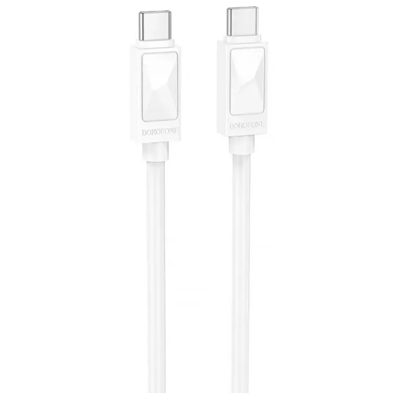 Дата кабель Borofone BX109 Type-C to Type-C 60W (1m) – White. Фото 1 из 4