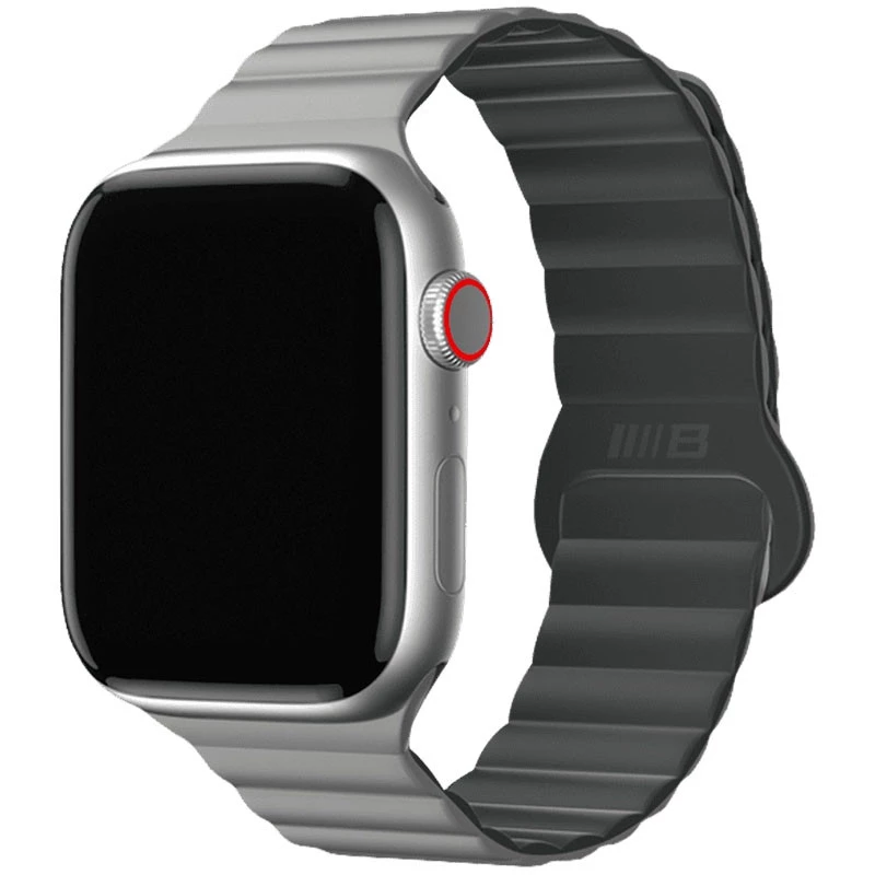 Ремінець BlueO Magnetic Silicone для Apple Watch 42(ser.1-3)/44/45/46/49mm – Grey. Фото 1 з 2