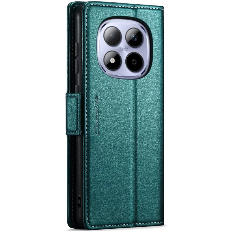 Шкіряний чохол-книжка CaseMe Nappa leather для Xiaomi Redmi Note 15 Pro+ 5G – Green. Фото 2 з 9