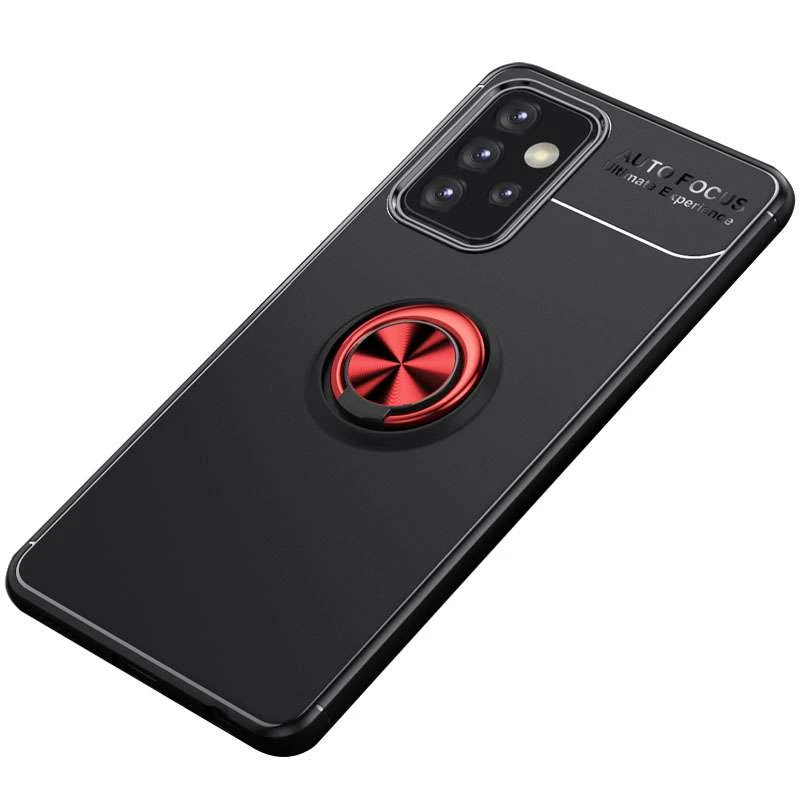

Чехол Deen ColorRing с кольцом для Samsung Galaxy A52 4G / A52 5G (Черный / Красный), Чорний / червоний