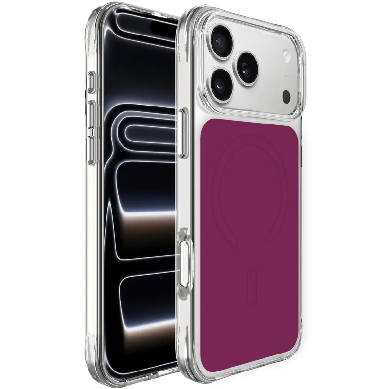 Чохол TPU+PC Space Pure Color with Magnetic Fit для Apple iPhone 18 Pro Max – Cherry. Фото 2 з 4