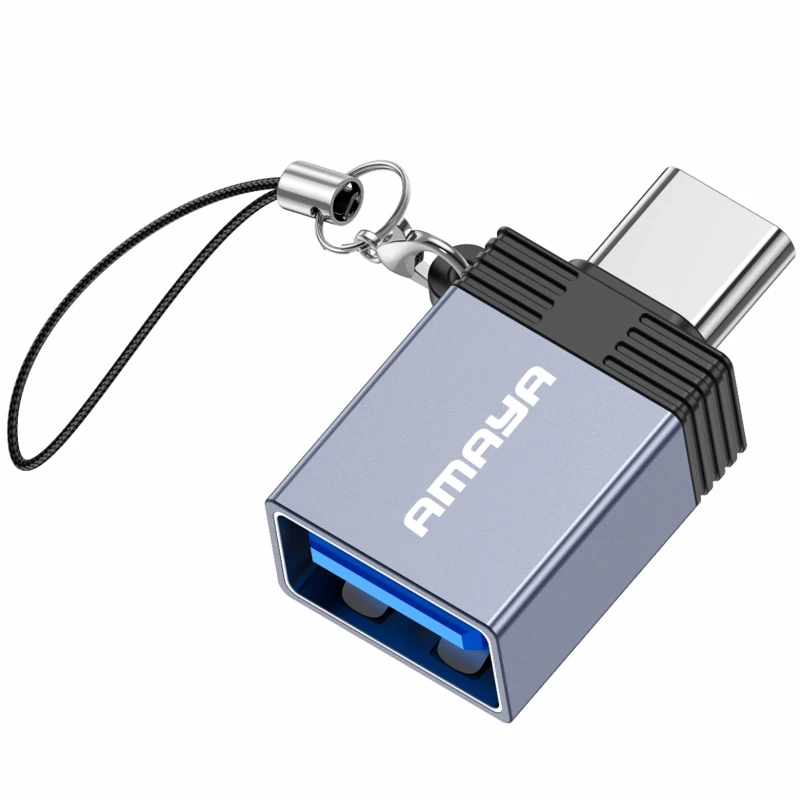Перехідник Amaya 01UC Type-C Male to USB Female USB3.0 – Grey. Фото 1 з 2