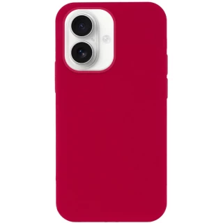 Чохол з закритим низом Silicone Case на Apple iPhone 16 Plus — Червоний / Rose Red