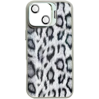 Чехол TPU+PC Wild Leopard with MagSafe and Lens для Apple iPhone 14 — Grey