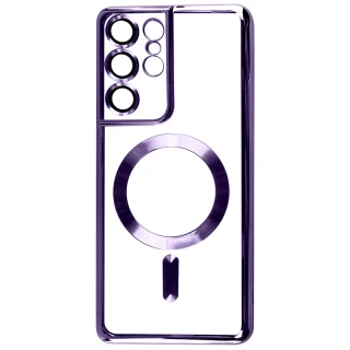 Хромовий TPU чохол з MagSafe на Samsung Galaxy S23 Ultra фото 1 з 6