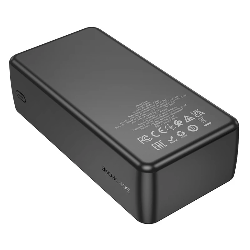 Портативное ЗУ Power Bank BOROFONE BJ56B Graceful 22,5W+PD20W 30000 mAh – Black. Фото 3 из 5
