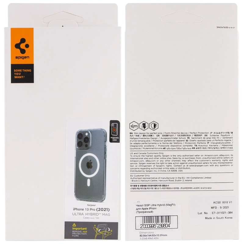 Чохол SGP Ultra Hybrid (MagFit) на Apple iPhone 13 Pro (6.1") – Прозорий. Фото 9 з 11