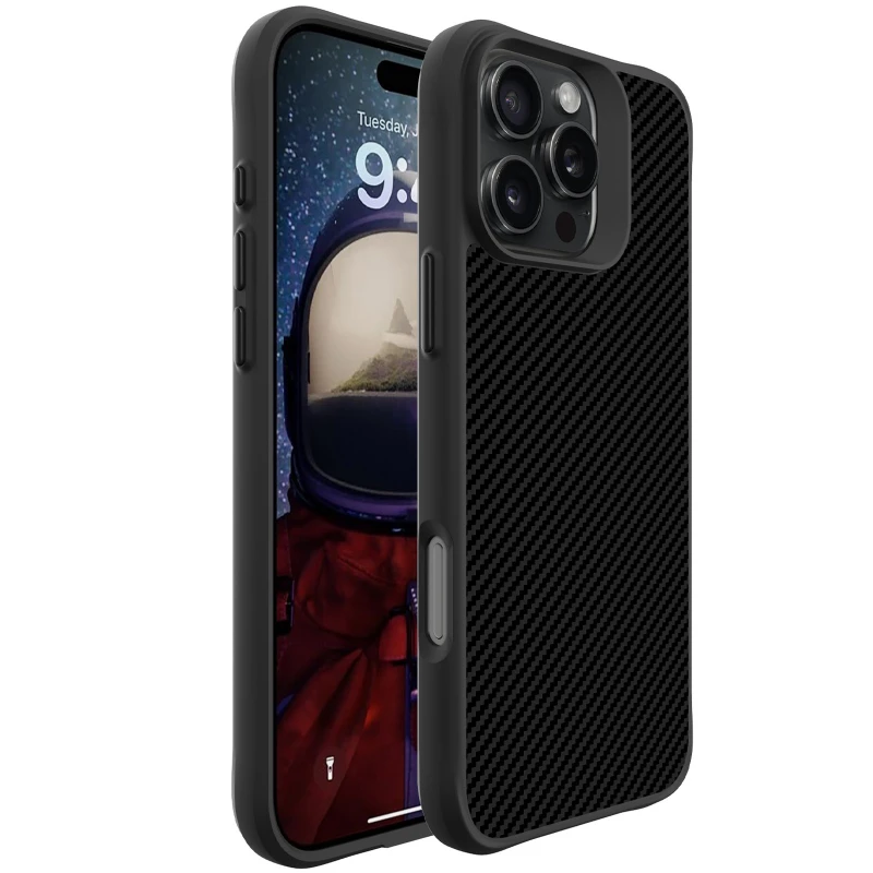 TPU+PC чохол Space Carbon collection для Apple iPhone 16 Pro Max фото 2 з 2