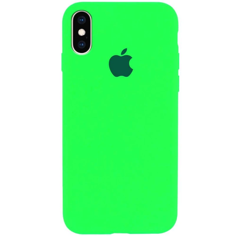 

Чохол Silicone Case з закритим низом на Apple iPhone XS (5.8") (Салатовий / Neon Green)