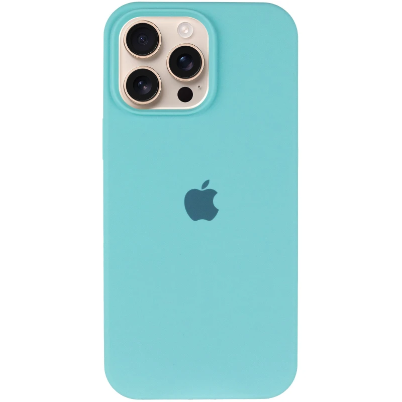 Чохол Silicone Case з закритим низом на Apple iPhone 13 Pro (6.1") – Бірюзовий / Marine Green. Фото 3 з 8