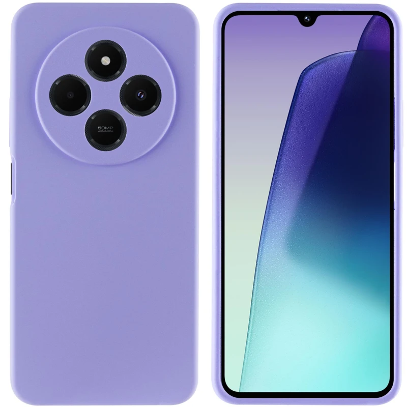 Чохол Silicone Case Lakshmi Premium із закритою камерою для Xiaomi Redmi 14C / Poco C75 – Бузковий / Dasheen. Фото 3 з 9