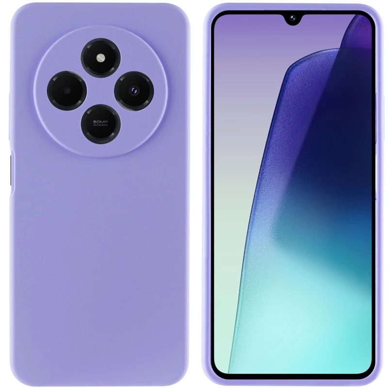 Чохол Silicone Case Lakshmi Premium з закритою камерою на Xiaomi Redmi 14C / Poco C75 – Бузковий / Dasheen. Фото 3 з 9