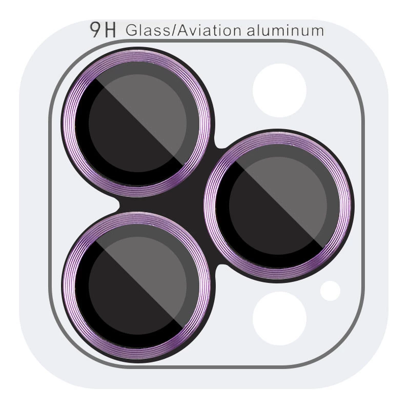 Металлическое защитное стекло на камеру для Apple iPhone 14 Pro Max (6.7") – Фиолетовый / Purple. Фото 1 из 3