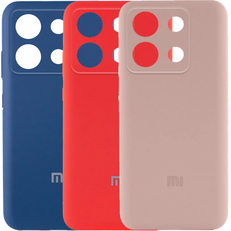 Чохол Silicone Case з закритим низом та захистом камери на Xiaomi Redmi Note 13 Pro 4G фото 1 з 2