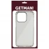 Ультратонкий силіконовий чохол GETMAN з критими бортами на Apple iPhone 14 Pro Max (6.7") – Сірий (прозорий). Фото 8 з 10